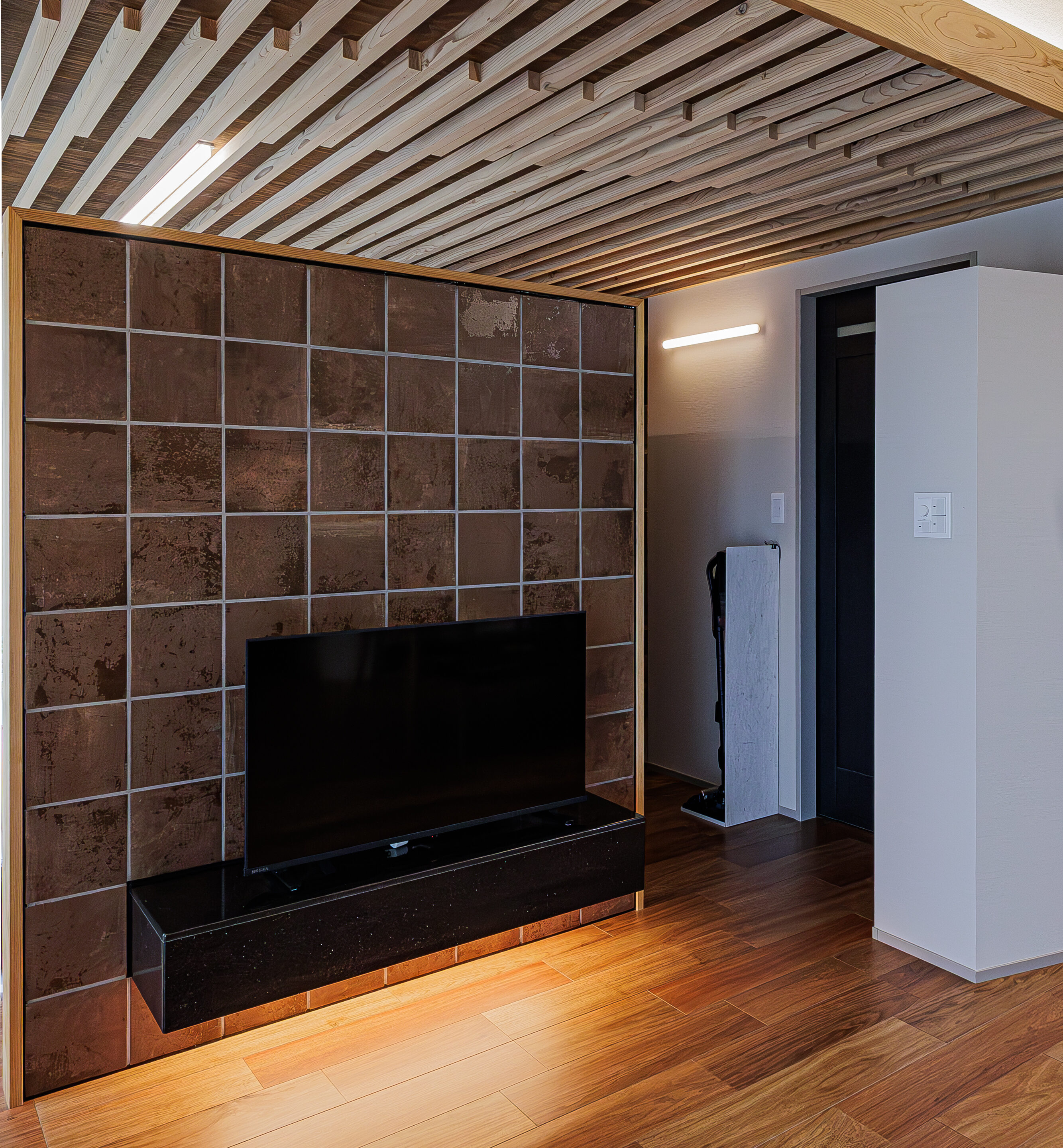 御影石（ブラックギャラクシー）のテレビボード